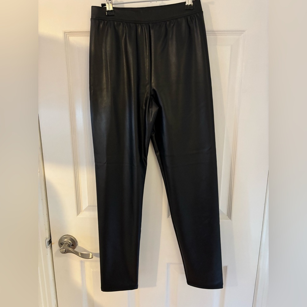 GAP Kids Girls Faux Leather Black Legging - XXL (14-16)